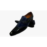 Sapato Masculino Italiano Em Couro Azul Réptil Ref: D929