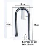 Queimador GÁs u Chapa 45x14x35cm