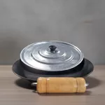 Disco Chapa De Ferro Tamanho 27 Cm Arado C/tampa e Alça