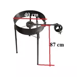 Fogão Disco de Arado 40 cm com Queimador Ferro Fundido 14 cm