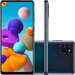 Smartphone Samsung Galaxy A21s 64GB Dual Chip Android 10 Tela 6.5&quot; Octa-Core 4G Câmera Quádrupla 48MP+8MP+2MP+2MP - Preto