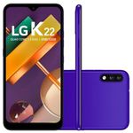 Smartphone LG K22 Azul 32GB, Tela de 6.2”, Câmera Traseira Dupla, Android 10, Inteligência Artificial e Processador Quad-Core Copia