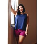 Pijama Blusa Regata Mullet com Short Xadrez