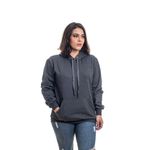Blusa Moletom Liso Canguru Capuz Feminino