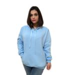 Blusa Moletom Liso Canguru Capuz Feminino