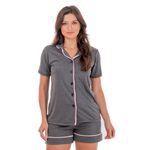 Pijama Homewear Curto Chumbo