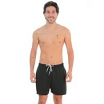 Short Praia Masculino Preto Liso