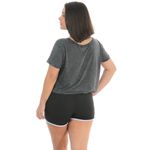 Short Praia Feminino Preto Liso