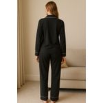 Pijama Americano Longo Preto