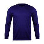 Camiseta Dryfit Manga Longa Básica Lisa Azul 