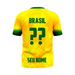 Camiseta Seleção Brasileira SublimadaTorcedor Nome E Numero Personalizado