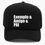 Boné Exemplo & Amigo & Pai preto 