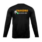 Camiseta Manga Longa Uniforme para Chaveiro personalizado com seu TELEFONE 