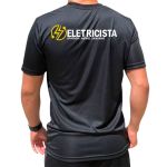 Camiseta Uniforme para Eletricista preta 
