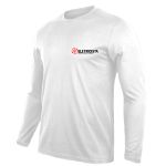 Camiseta Manga Longa Uniforme para Eletricista Branco 