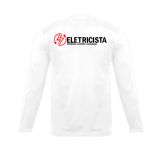Camiseta Manga Longa Uniforme para Eletricista Branco 