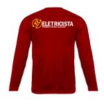 Camiseta Manga Longa Uniforme para Eletricista Vermelho