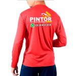 Camiseta Manga Longa Uniforme para Pintor personalizada com TELEFONE 