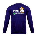 Camiseta Manga Longa Uniforme para Pintor personalizada com TELEFONE 