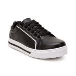 Tênis feminino Casual Preto Danny Couro