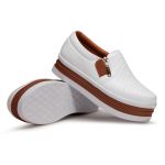 Tênis Slip on Zíper Costura Frontal Sola alta Dk Shoes 