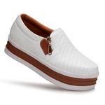 Tênis Slip on Zíper Costura Frontal Sola alta Dk Shoes 