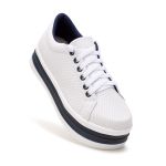 Kit 2 Pares Tênis Casual Helena Branco C/ Azul e Branco C/ Rose