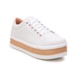 Kit 2 Pares Tênis Casual Helena Branco C/ Azul e Branco C/ Rose