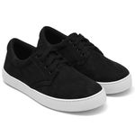 Tênis Casual Masculino Camurça Confortável com Cadarço Elástico + Palmilha EVA Preto