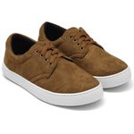 Tênis Casual Masculino Camurça Confortável com Cadarço Elástico + Palmilha EVA Castanho