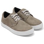 Tênis Casual Masculino Camurça Confortável com Cadarço Elástico + Palmilha EVA Cinza