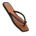 Chinelo Feminino com Strass Nude