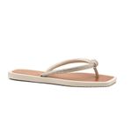 Chinelo Feminino com Strass Branco Prata