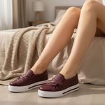 Tênis Slip On Nó Lateral Dk Shoes Bordo
