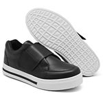 Tênis Slip On Casual Dk Shoes Tira Auto Colante Preto