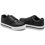 Tênis Slip On Casual Dk Shoes Tira Auto Colante Preto