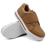 Tênis Slip On Casual Dk Shoes Tira Auto Colante Caramelo