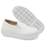 SlipOn Feminino Matelasse Ziper Lateral DK Shoes Branco