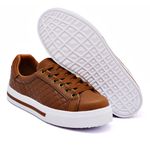 Tênis Casual Costura Matelassê Dk Shoes Caramelo