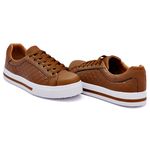 Tênis Casual Costura Matelassê Dk Shoes Caramelo