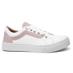 Tênis Casual Siena Dk Shoes Com Cadarço Branco Rose