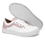 Tênis Casual Siena Dk Shoes Com Cadarço Branco Rose