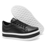 Tênis Casual Flat Form com Cadarço Dk Shoes Preto