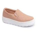 SlipOn Feminino Casual Ziper Lateral DK Shoes Nude