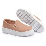 SlipOn Feminino Casual Ziper Lateral DK Shoes Nude