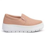 SlipOn Feminino Casual Ziper Lateral DK Shoes Nude