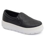 SlipOn Feminino Casual Ziper Lateral DK Shoes Preto