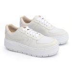 Tênis Casual Flat Form Amarrar Karen Off White