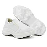 Tênis Chunky Slip On Zíperes Dkshoes Pedrarias Branco