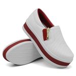 Tênis Slip on Zíper Costura Frontal Sola alta Dk Shoes Vermelho